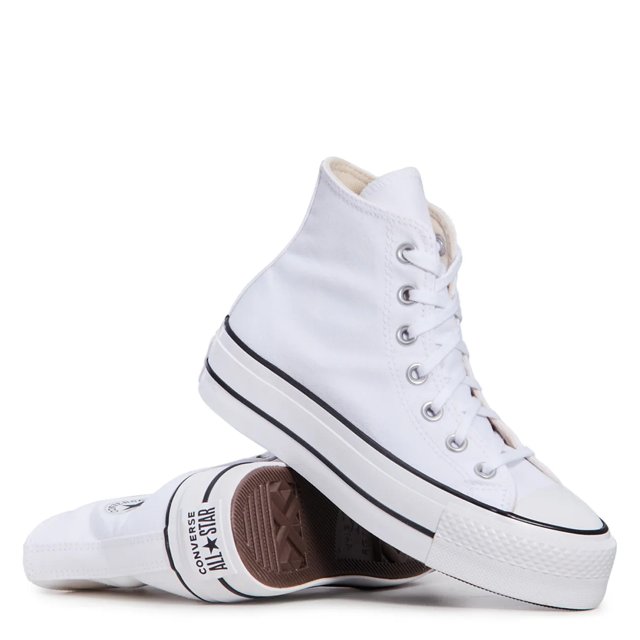 Platform converse white high top cheap