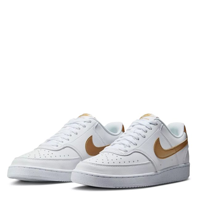 Nike Women s Court Vision Low Next Nature Gold Leather Size 7