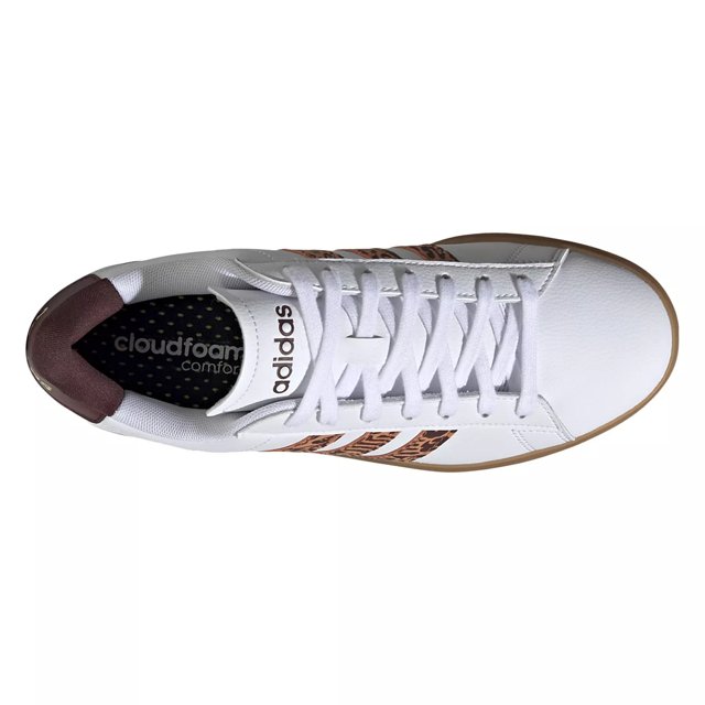 Girls' grand court shoes  white/copper top