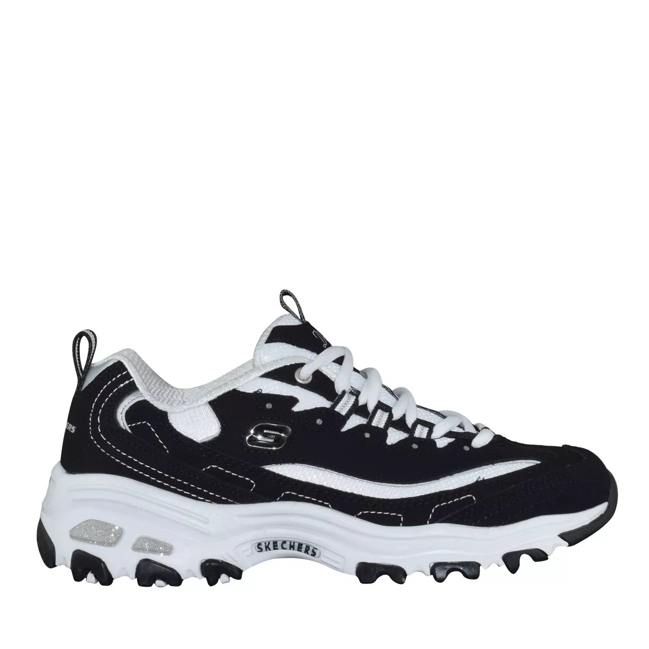 skechers d lite black and white