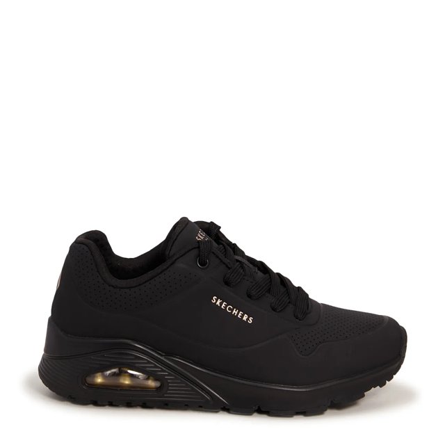 Black Womens Uno Sneaker, Skechers