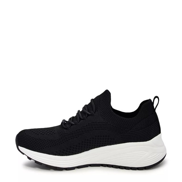 Skechers Women s Bobs Sport Sparrow 2.0 Allegiance Crew Wide Width Sneaker Black 9