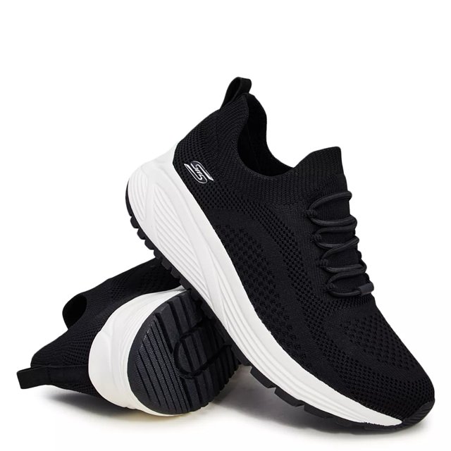 Skechers Women s Bobs Sport Sparrow 2.0 Allegiance Crew Wide Width Sneaker Black 10