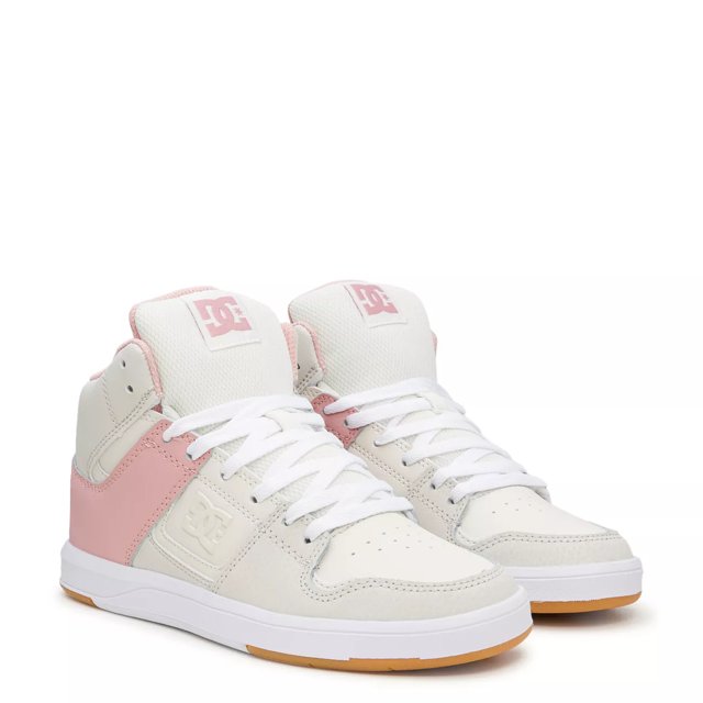 DC Women s Cure High Top Sneaker in Grey Blushing Bride Leather Size 7 Medium