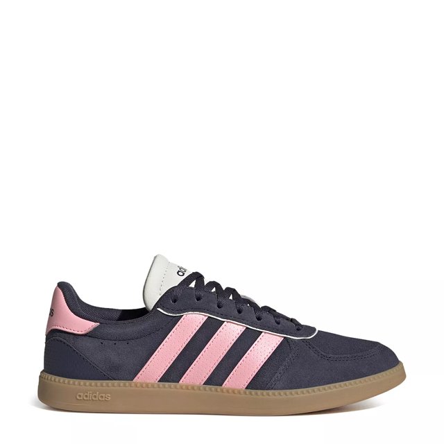 Adidas originals sleek mid top sneaker in white and pink hotsell