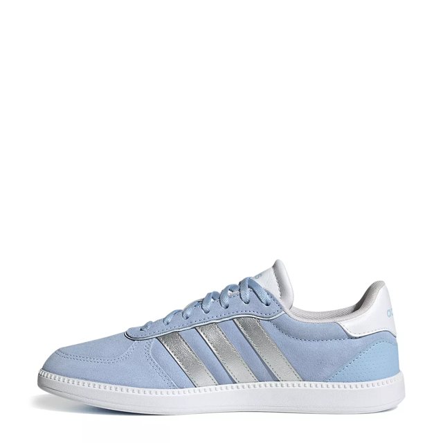 Adidas Women s Breaknet Sleek Court Sneaker in Glow Blue Silver Metallic Halo Blue Size 7 Medium