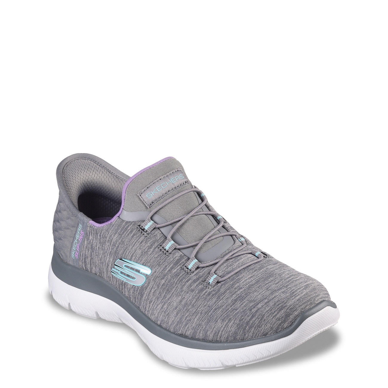 Skechers grey hot sale shoes