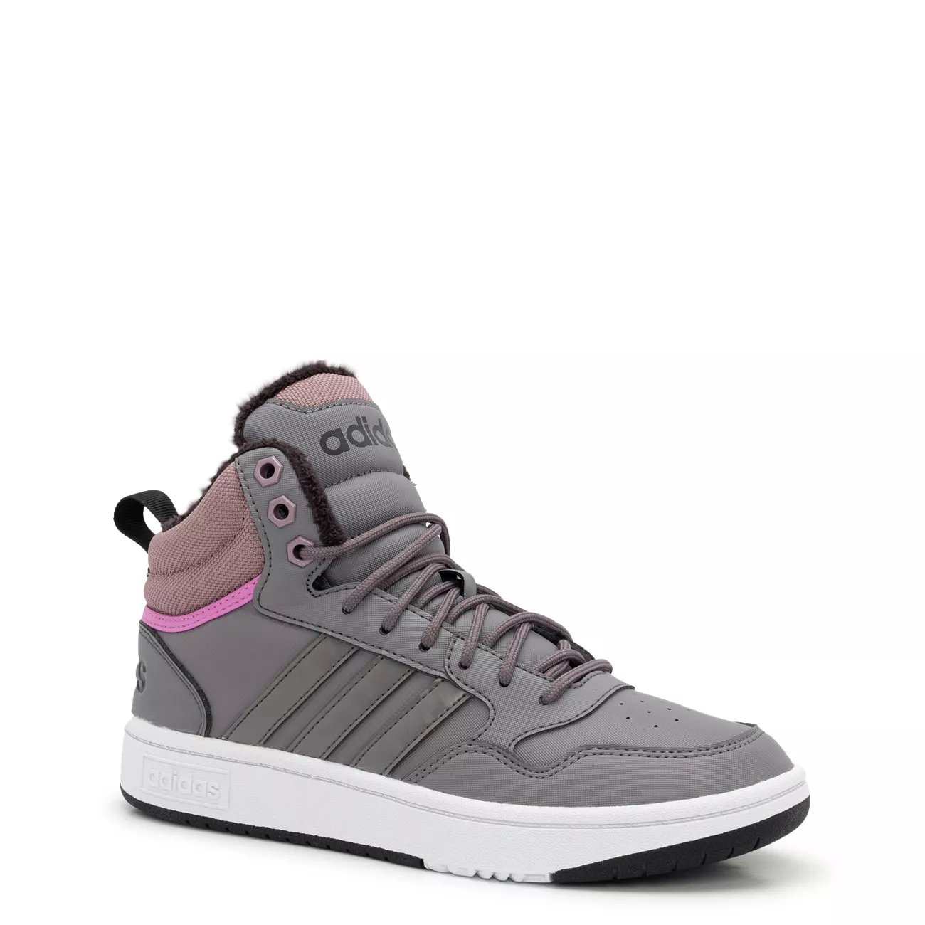 Adidas Women's Hoops 3.0 Mid Basketball Fur Lined Sneaker | Shop 