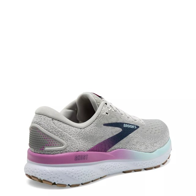 Women s Brooks Ghost 16 7 D White Grey Estate Blue