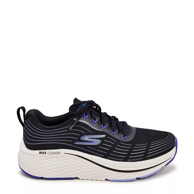 Skechers Women s Max Cushioning Elite 2.0 Sneaker in Black Purple Size 7.5 Vegan Medium Width Machine Washable