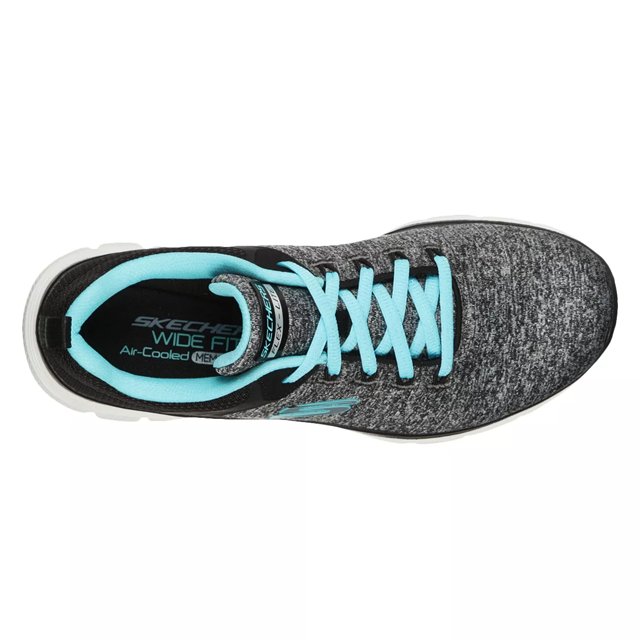 XL Sports - This fashion lace-up features a metallic print of the artist's  signature heart design on a synthetic duraleather upper with a Skechers  Air-Cooled Memory Foam® insole and a platform wedge