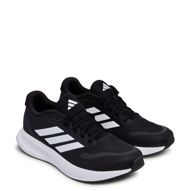Adidas Women s Runflacon 5 Wide Width Running Shoe in Core Black Cloud White Wide Size 8