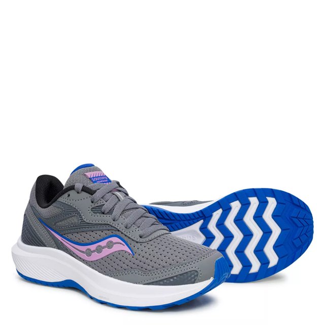 Saucony Women s Cohesion 16 Running Shoe in Gravel Grape Size 6 Medium