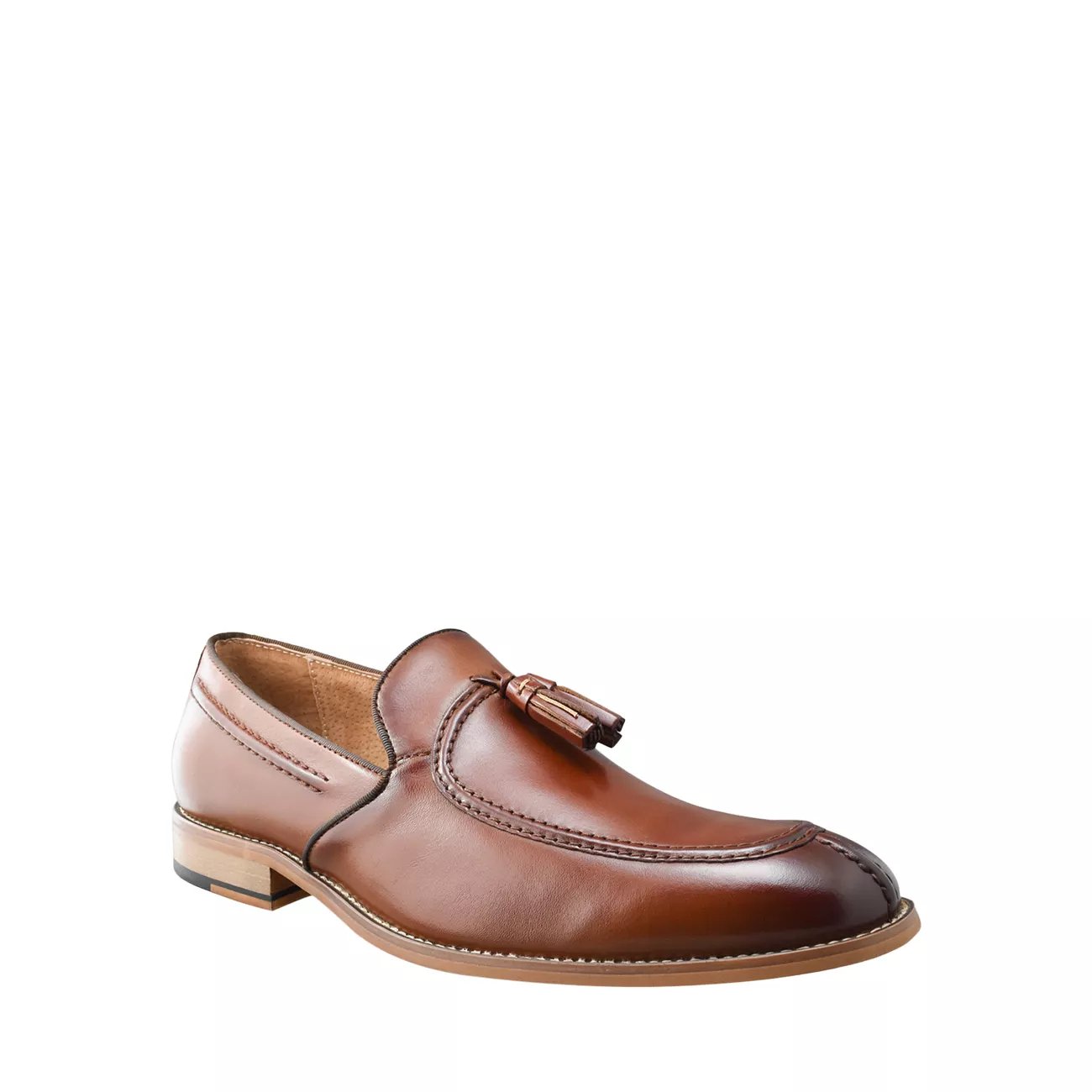 stacy adams donovan black moc toe tassel loafers