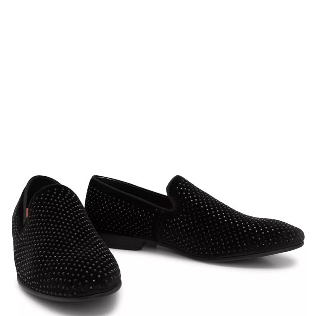 Mens silver rhinestone loafers top