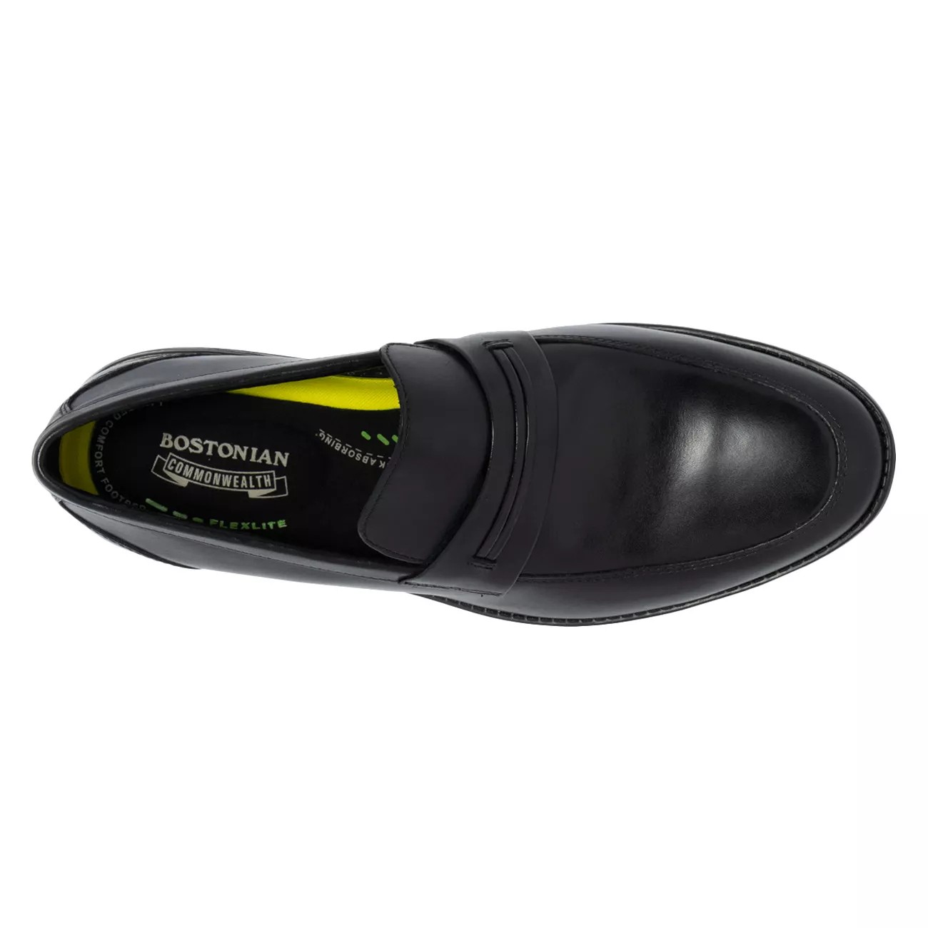 wide width black loafers