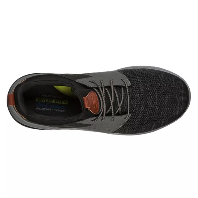 Skechers men's delson shoes - black/grey best sale