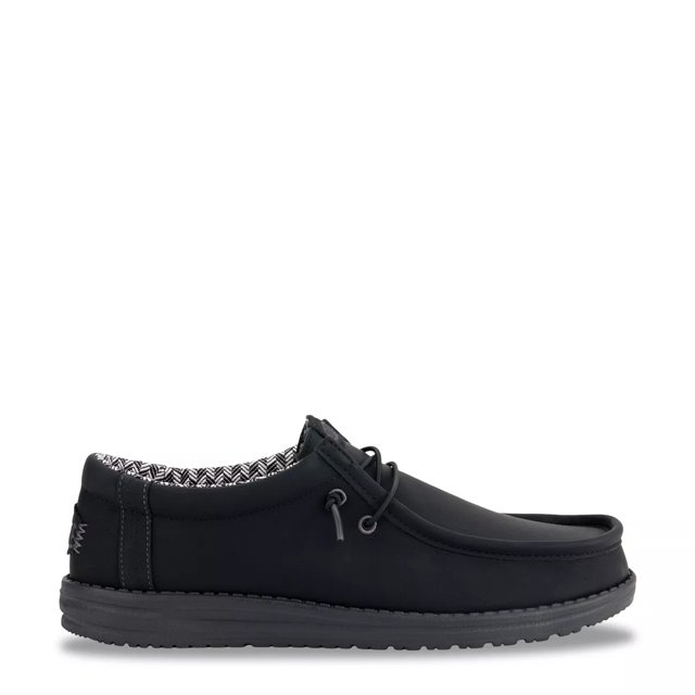 Hey Dude Men s Wally Stretch Slip On in Black Charcoal Size 8 Medium
