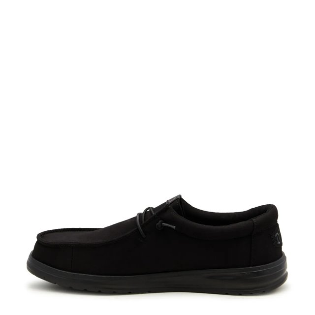 Hey Dude Men s Wally Wide Width Moc Toe Slip on in Black Size 14
