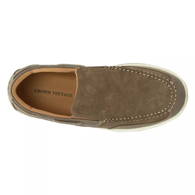 Mens leather slip on boat shoes clearance