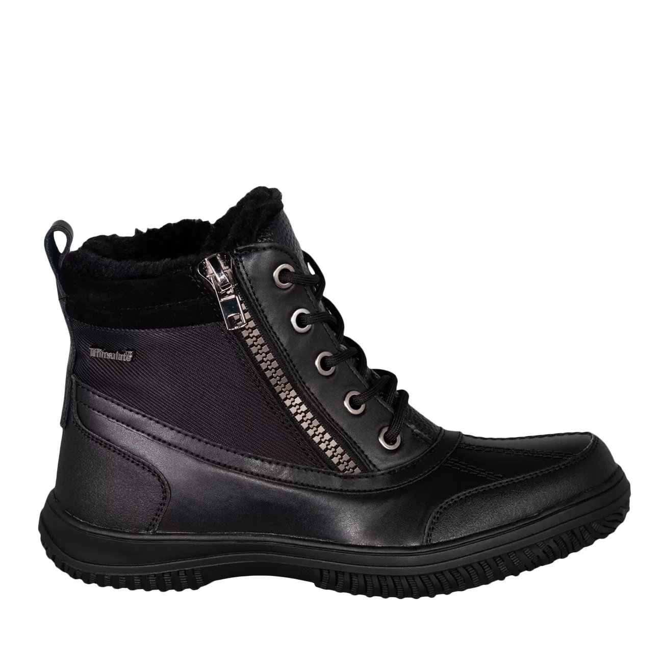 winter boots with zipper on side