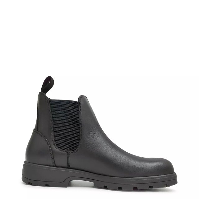 Mens black top waterproof chelsea boots