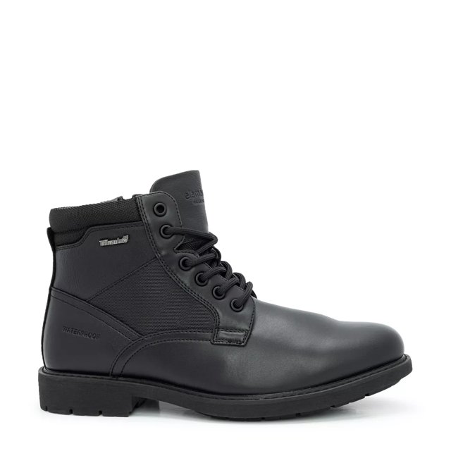 Mens black leather waterproof boots outlet