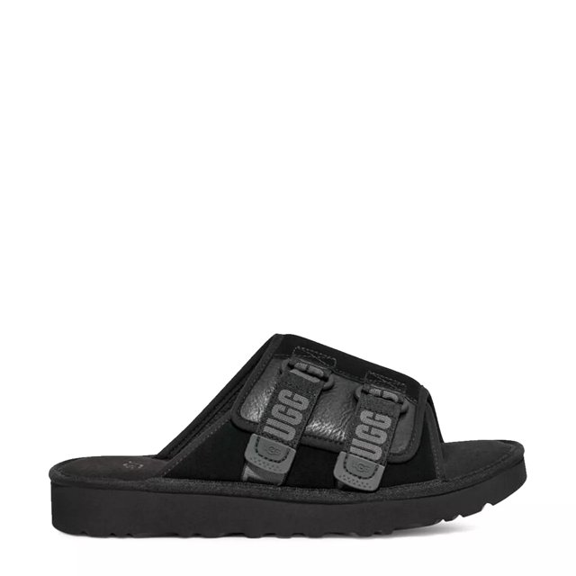 Black grey and white ugg slides clearance
