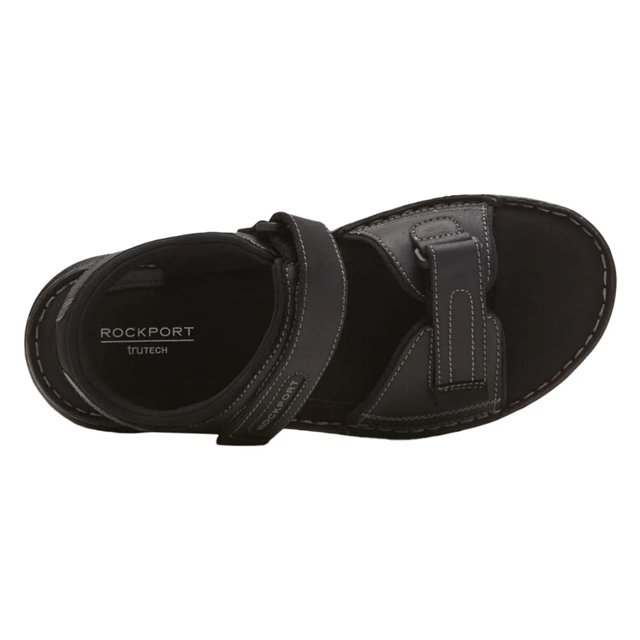 【極美品】Rockport Quarter Strap BLACK 25cm Rockport Men's Darwyn Quarter Strap Wide Width Sandal | The