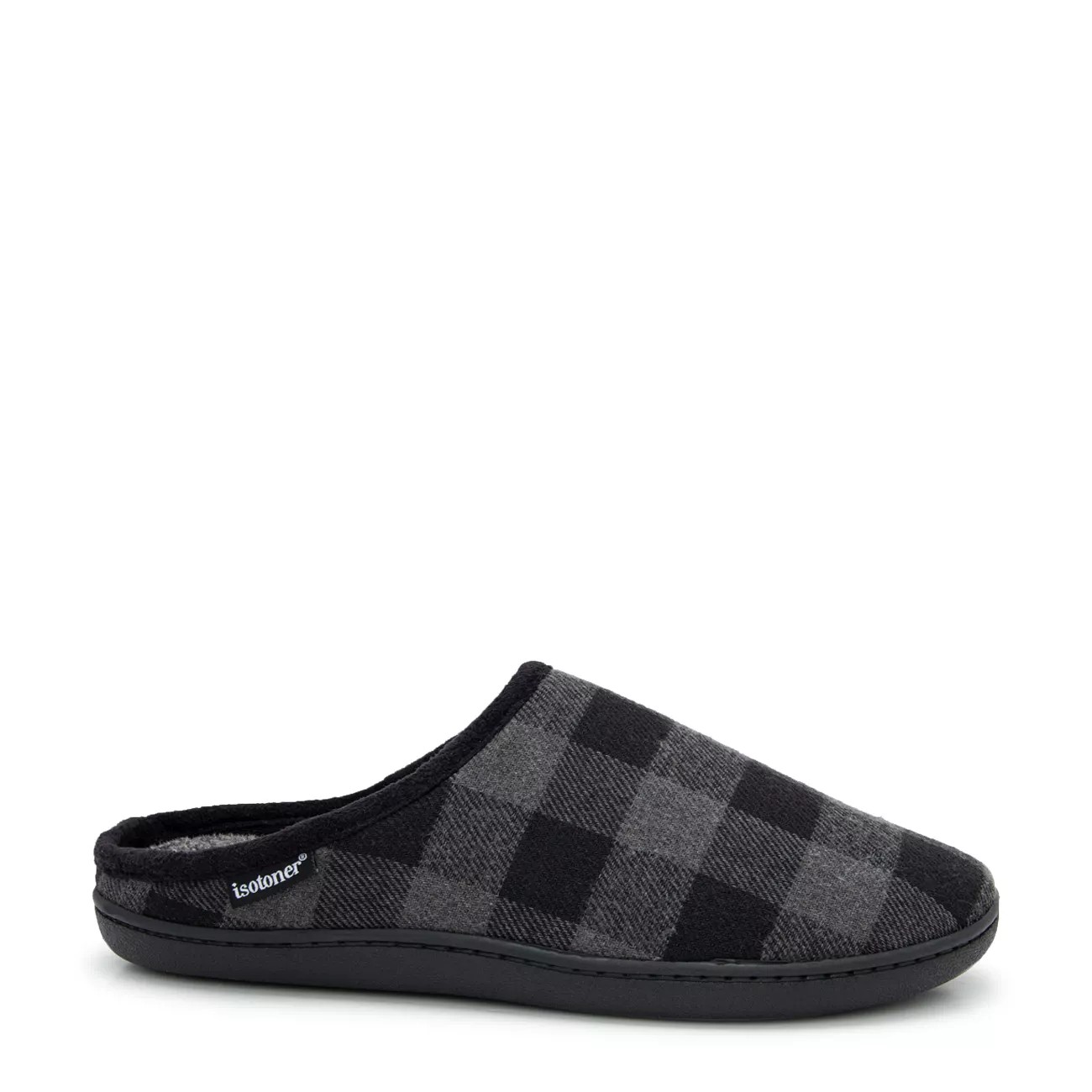 Isotoner men's glen deals plaid warren hoodback slippers