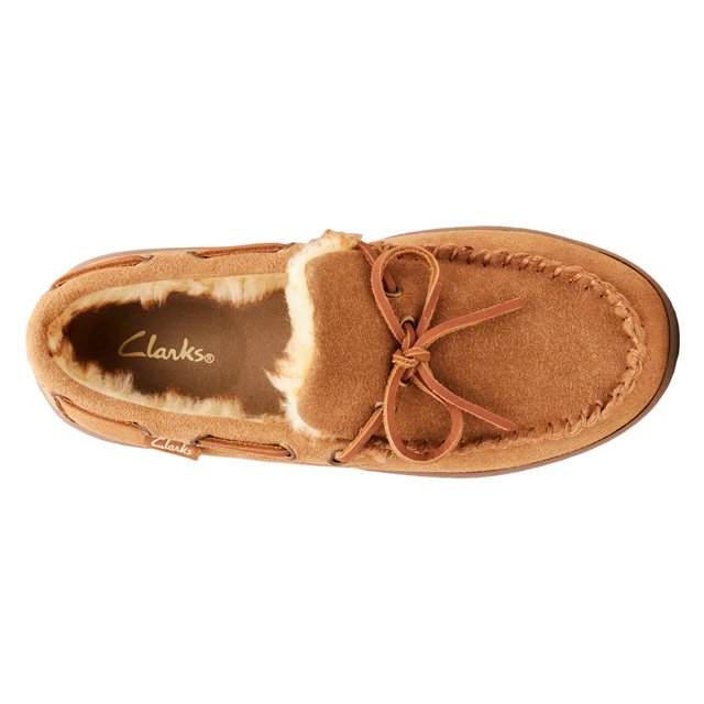 Clarks moccasin hot sale slippers mens