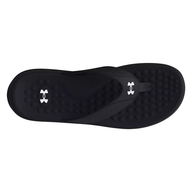 Black under armour flip flops online