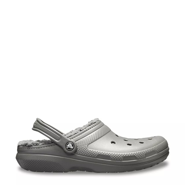 Fuzzy gray crocs cheap