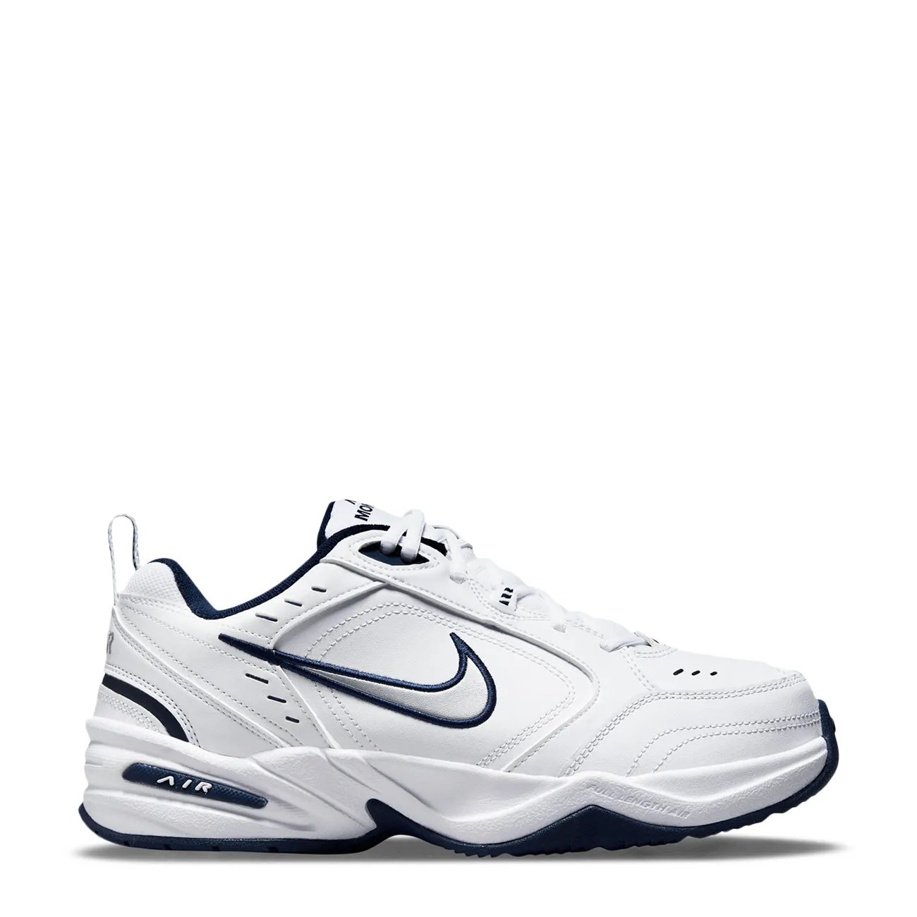 nike air monarch trainers in white