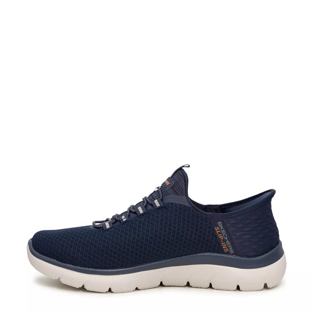 Mens skechers slip on wide width hot sale