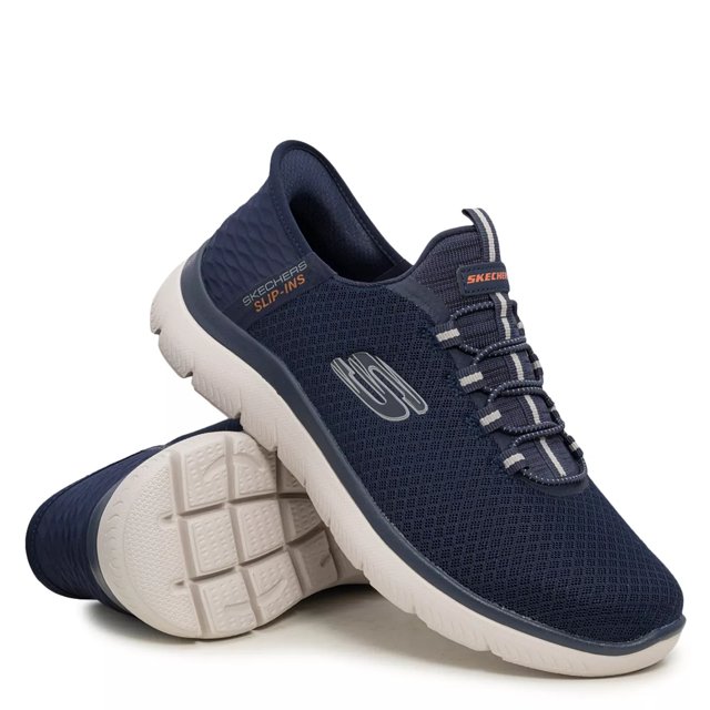 Mens skechers slip on wide width on sale