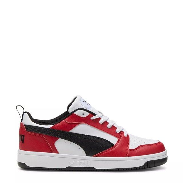 PUMA Rebound V6 Low Sneakers Men s White Black Club Red Size 12