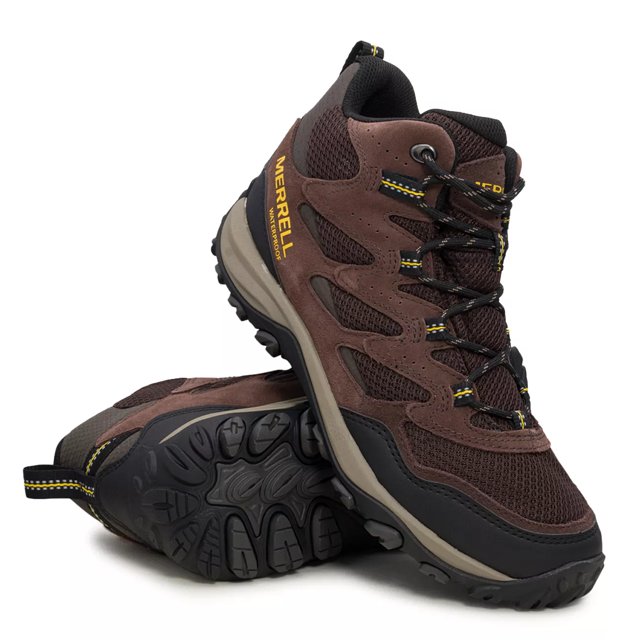 Merrell Men s West Rim Mid Wide Width Waterproof Hiking Shoe DSW Canada
