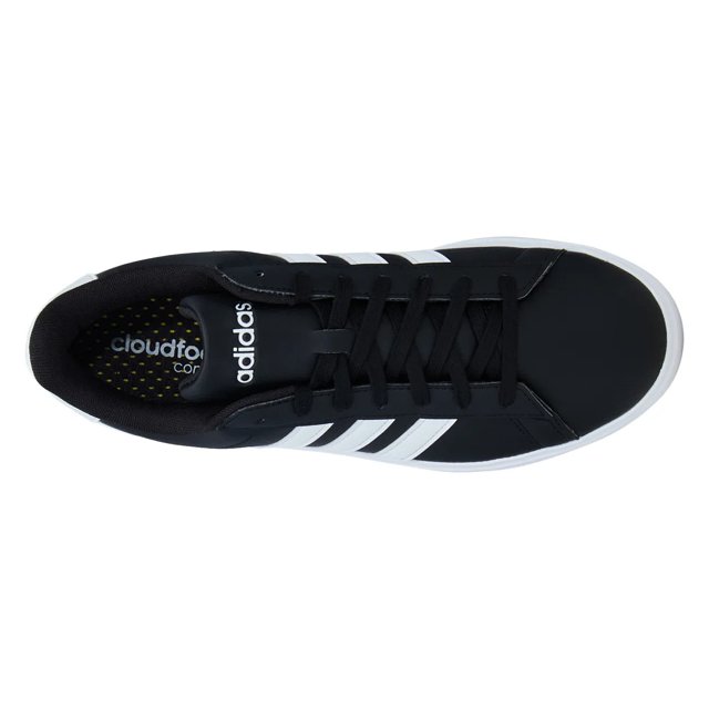 Adidas grand court black and white discount