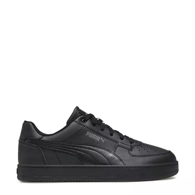 Black leather pumas men's discount