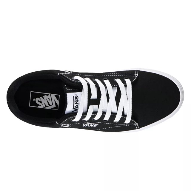 Black canvas vans mens outlet