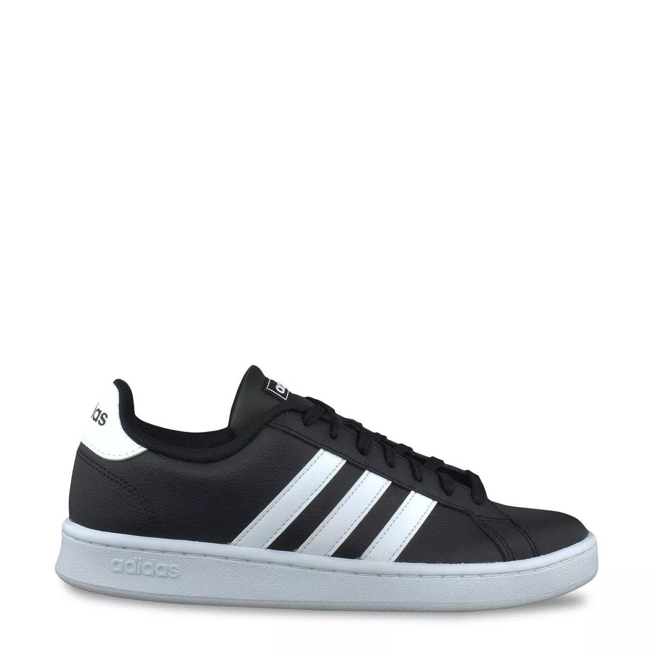 adidas court black and white