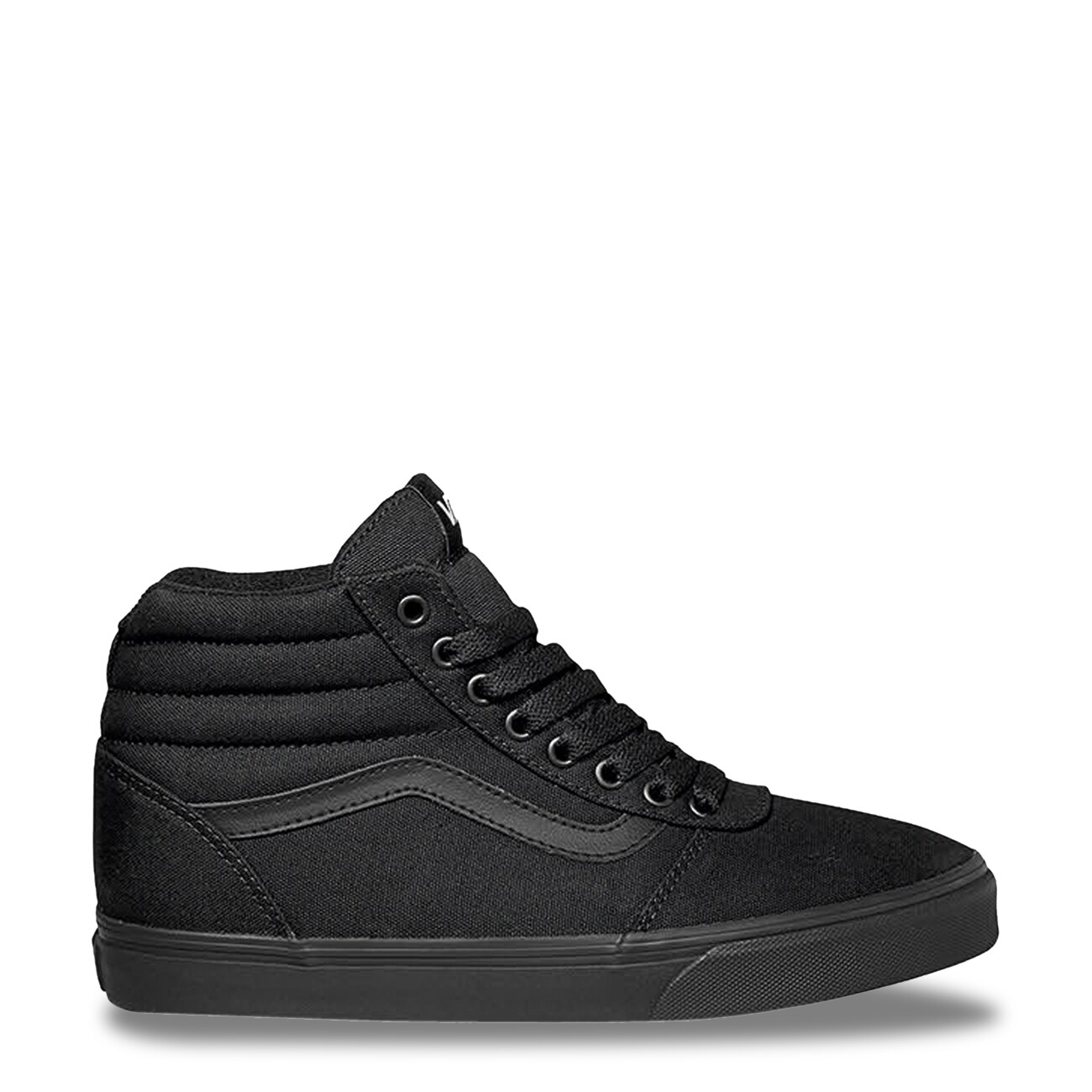 mens black and white high top vans
