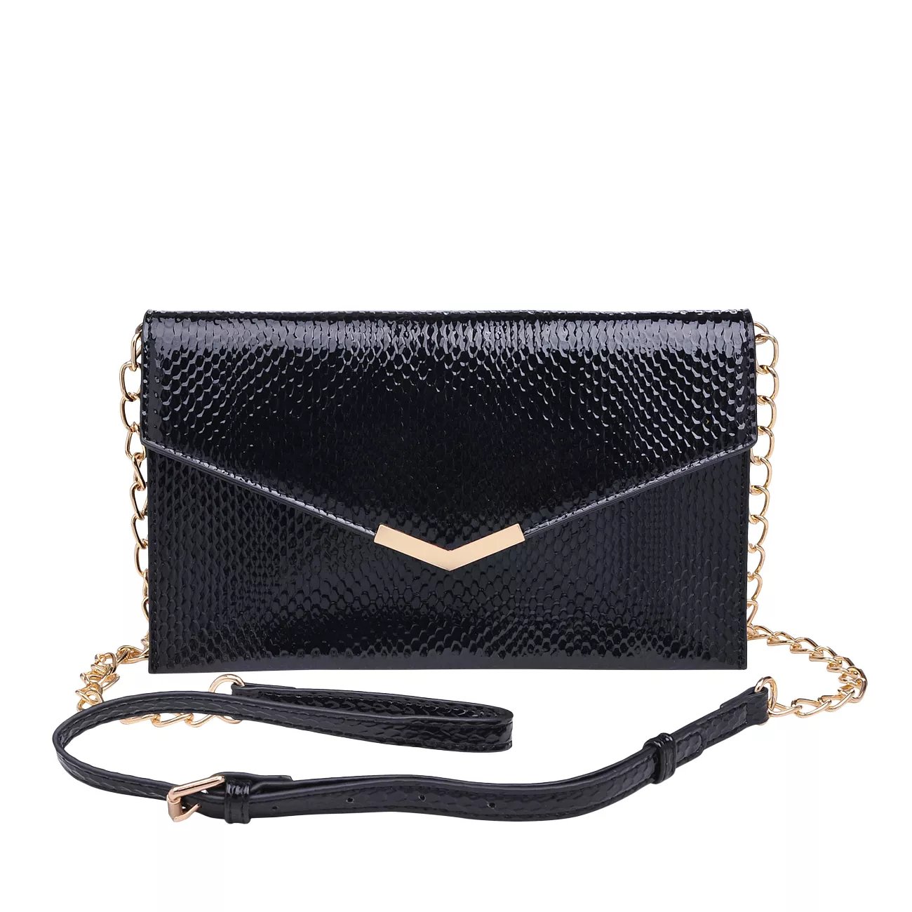 dsw black clutch