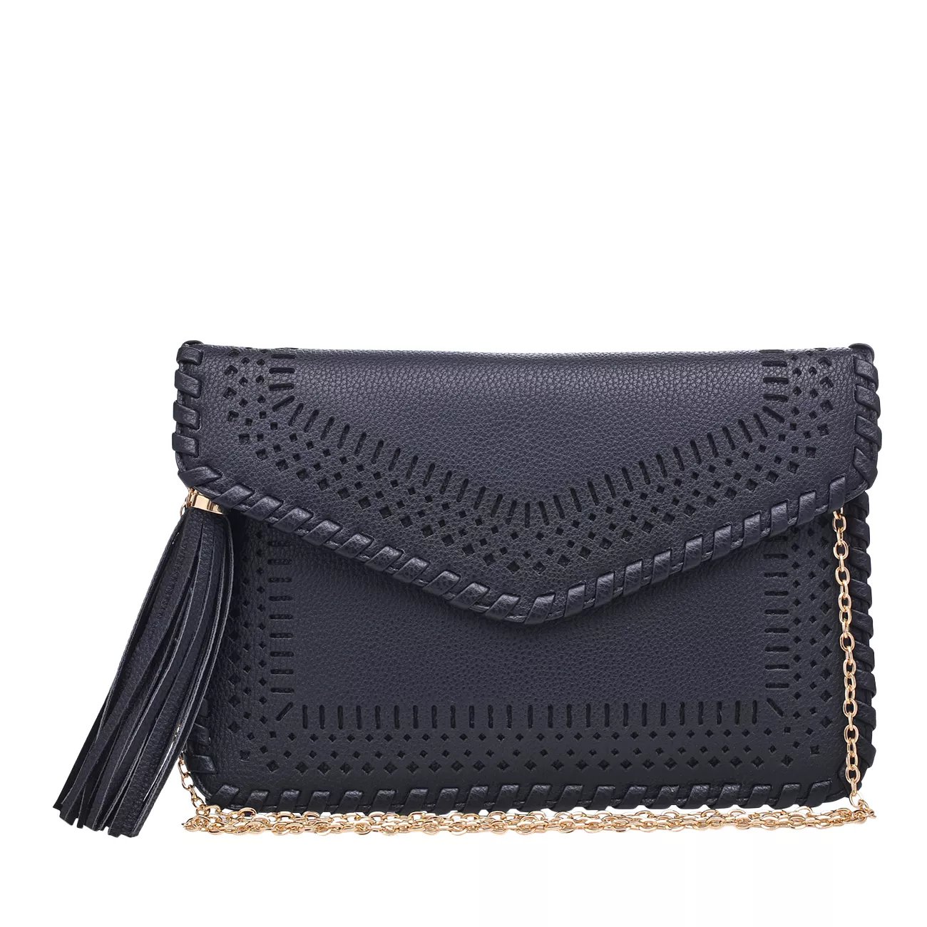 dsw black clutch