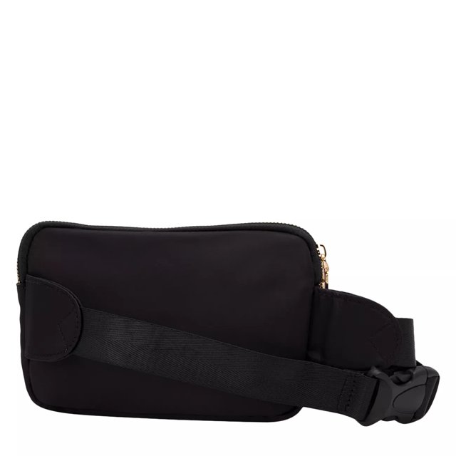 Black Nylon Zip Fanny Pack