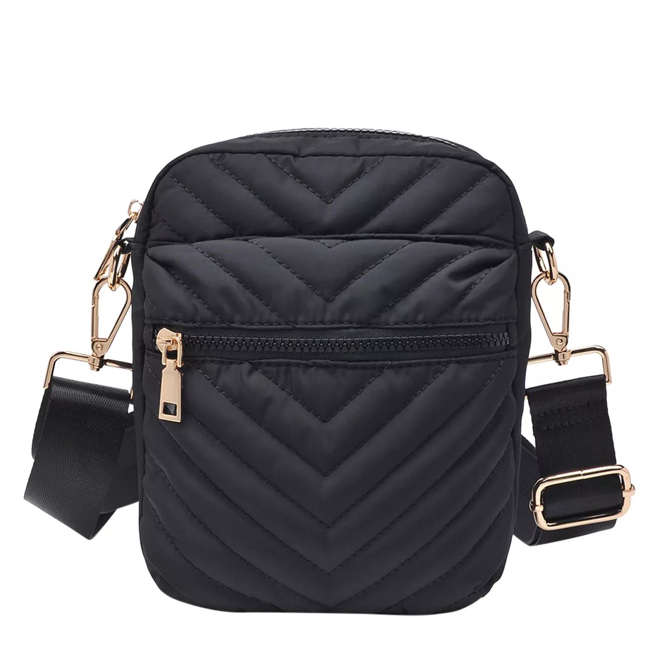 Black quilted sling bag best sale