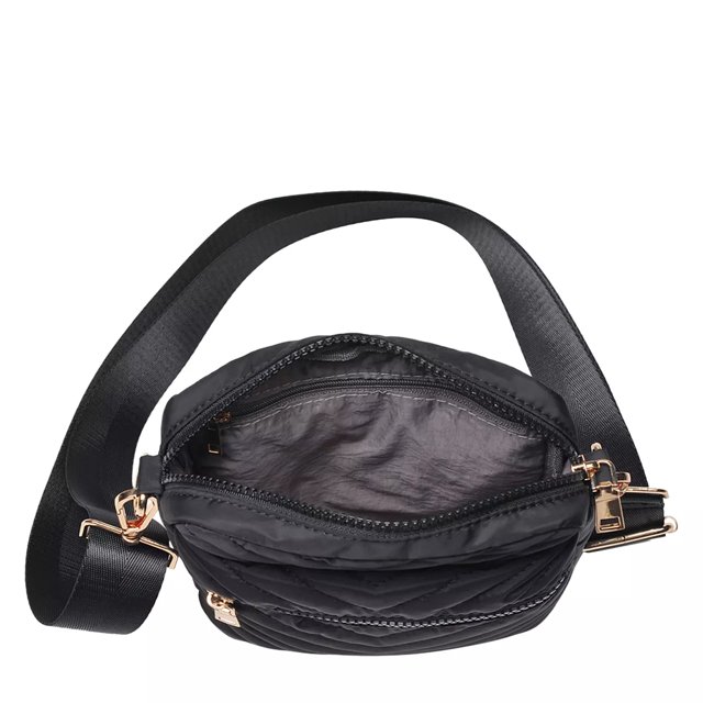 Kelly Katie Women s Quilted Nylon Crossbody Bag in Black Size Not Applicable