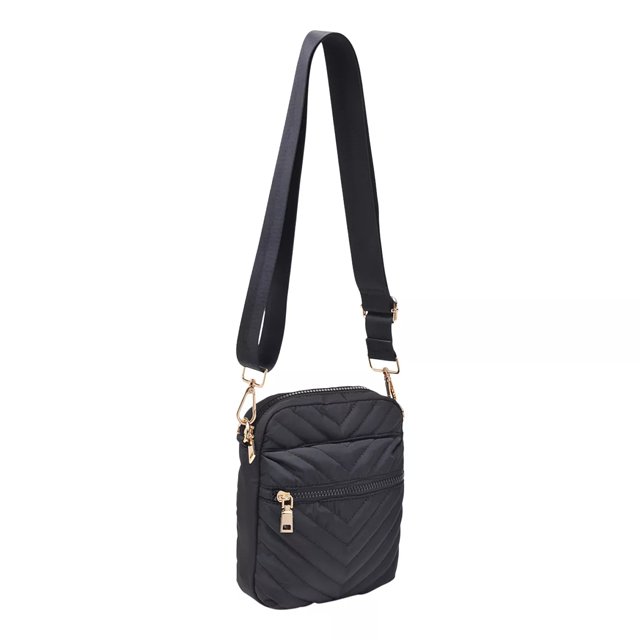 Kelly Katie Quilted Nylon Crossbody Bag