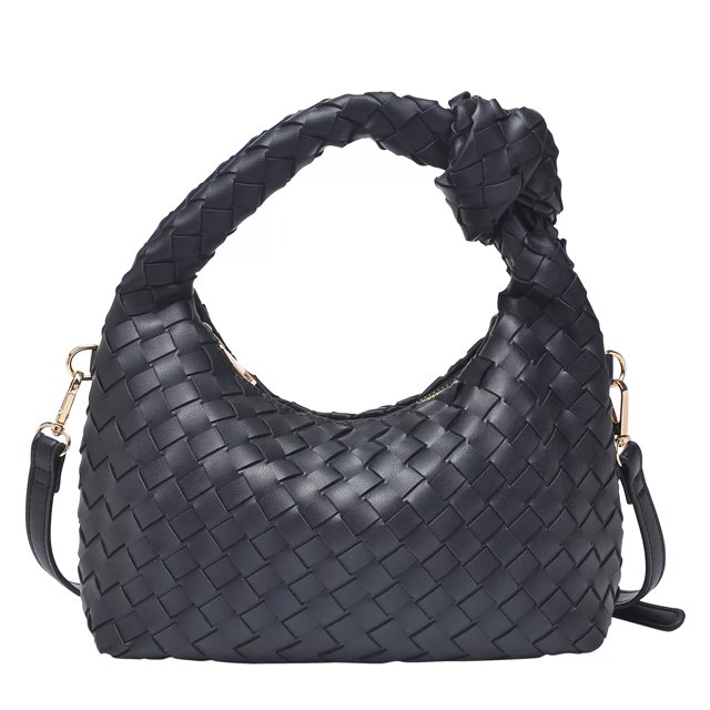 Kelly Katie Women s Basketweave Crossbody Bag in Black Size Not Applicable